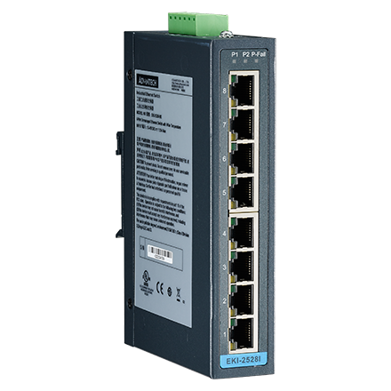 8-port Unmanaged Ind. Ethernet Switch,Wide Temp.